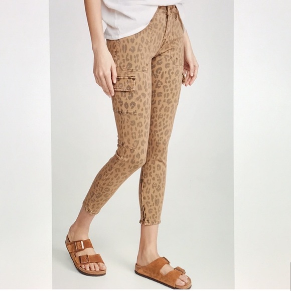 Frame Denim Denim - Frame Cheetah Print Skinny Cargo Jeans